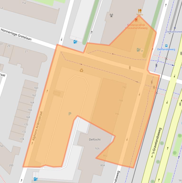 Kaart van postcodegebied 3119NE.