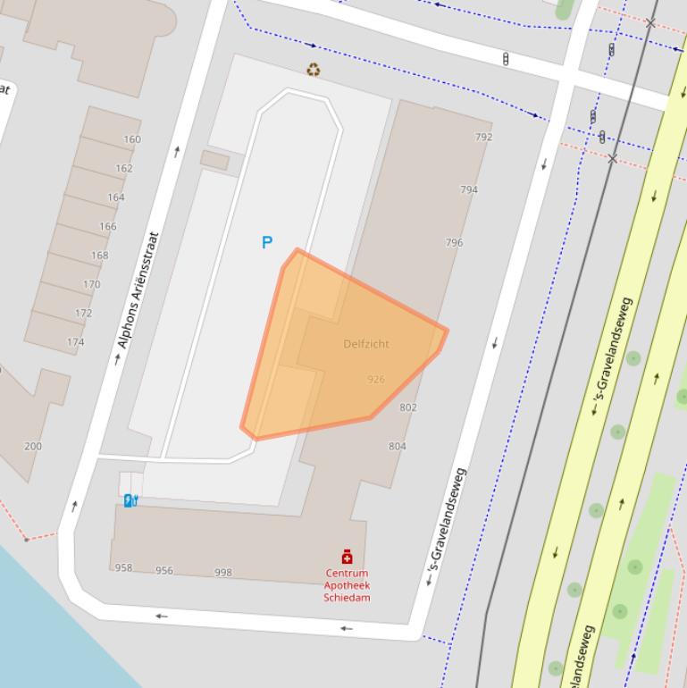 Kaart van postcodegebied 3119NH.