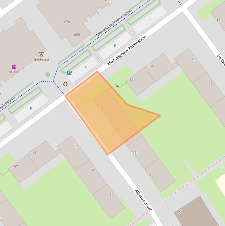 Kaart van postcodegebied 3119PA.