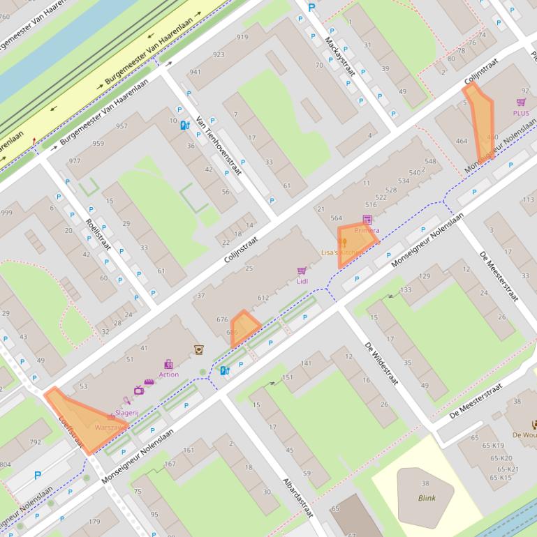 Kaart van postcodegebied 3119PD.