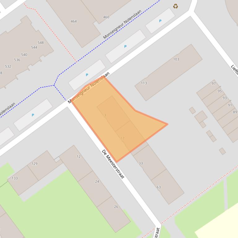 Kaart van postcodegebied 3119PG.