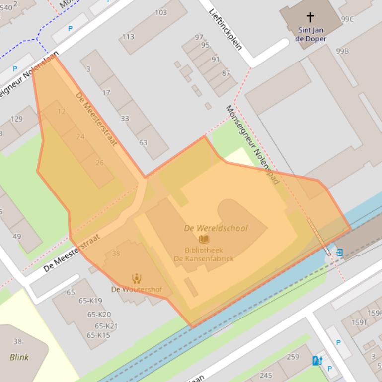 Kaart van postcodegebied 3119PJ.