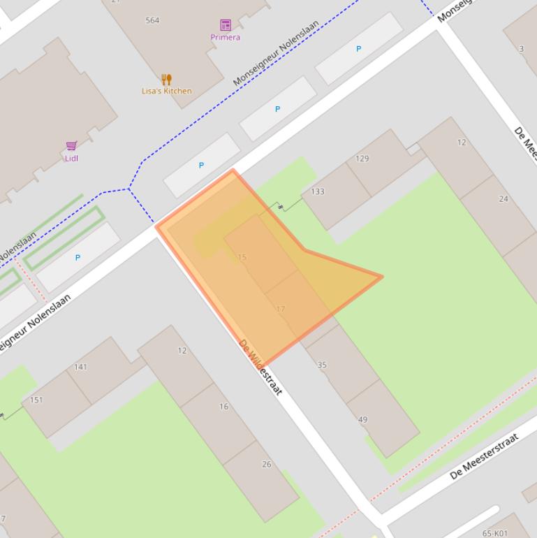 Kaart van postcodegebied 3119PK.