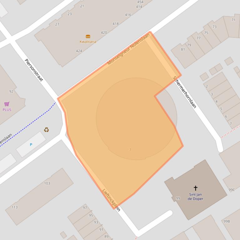 Kaart van postcodegebied 3119PN.