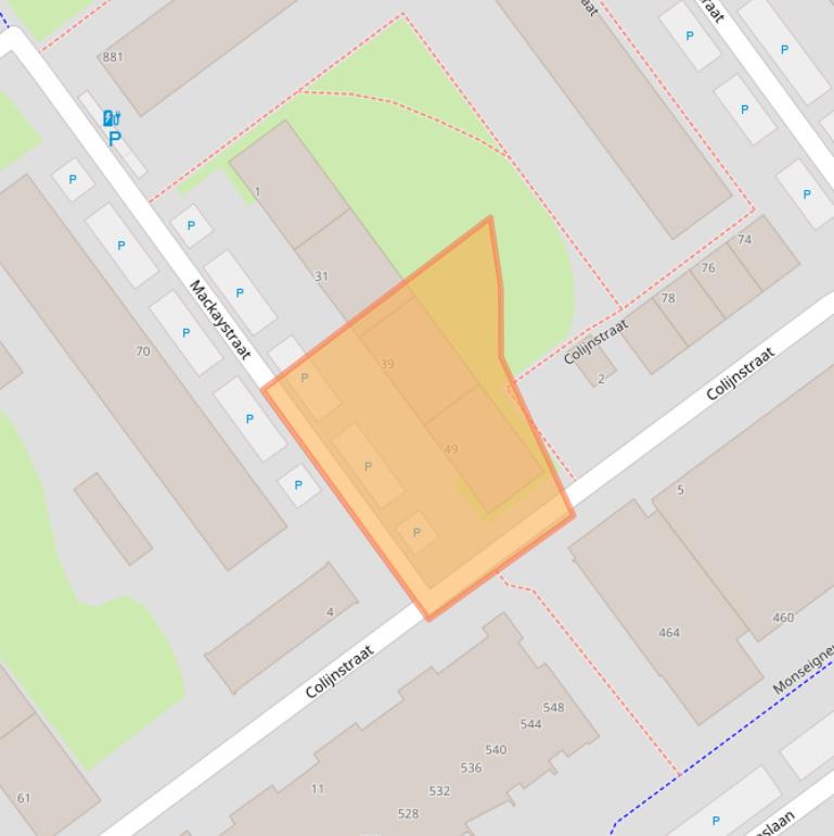 Kaart van postcodegebied 3119RB.