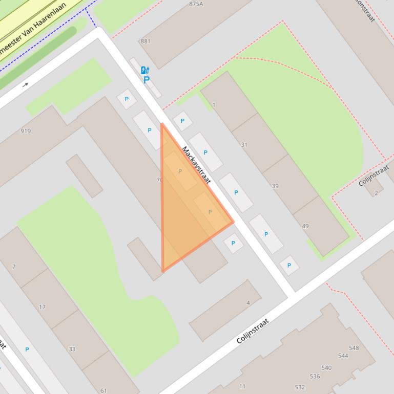 Kaart van postcodegebied 3119RC.