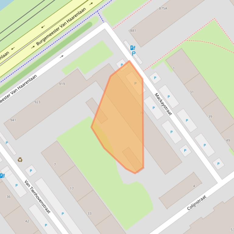 Kaart van postcodegebied 3119RD.