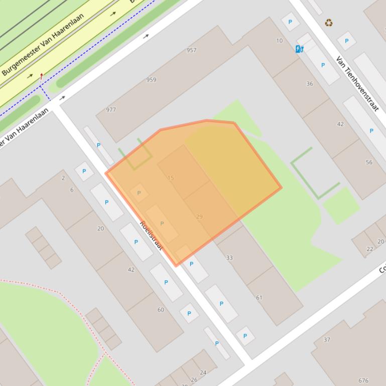 Kaart van postcodegebied 3119RH.