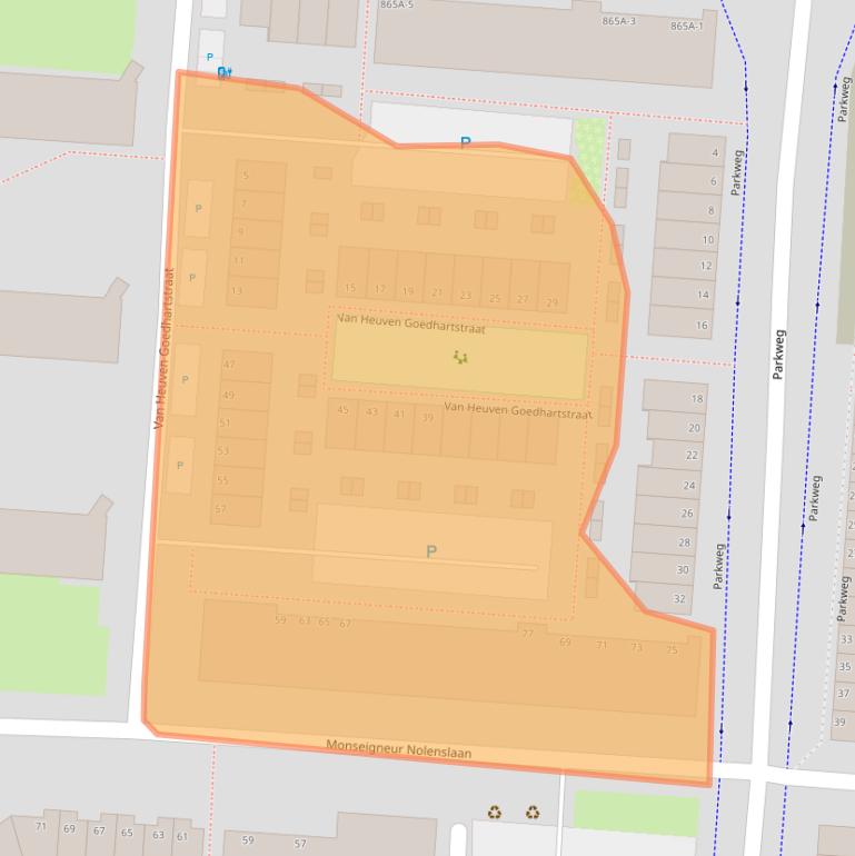 Kaart van postcodegebied 3119RM.