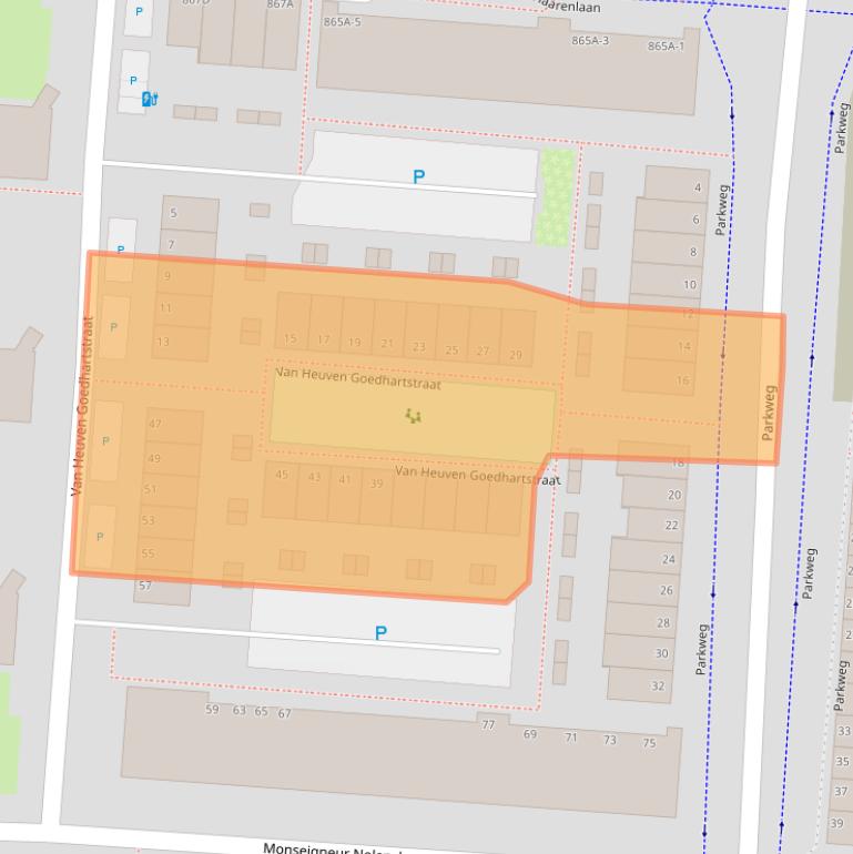 Kaart van postcodegebied 3119RN.