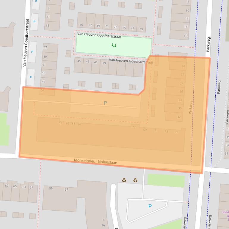 Kaart van postcodegebied 3119RP.