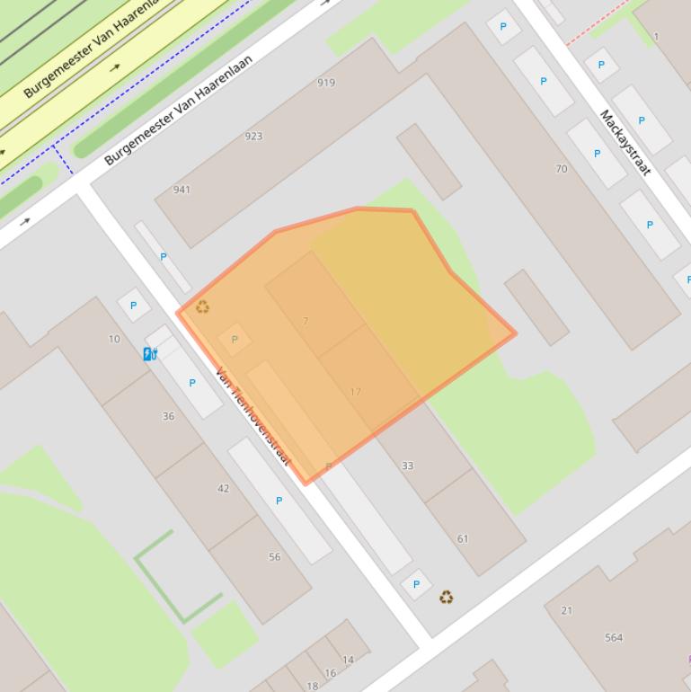 Kaart van postcodegebied 3119RV.