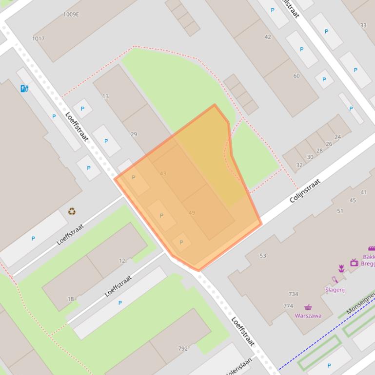 Kaart van postcodegebied 3119SC.