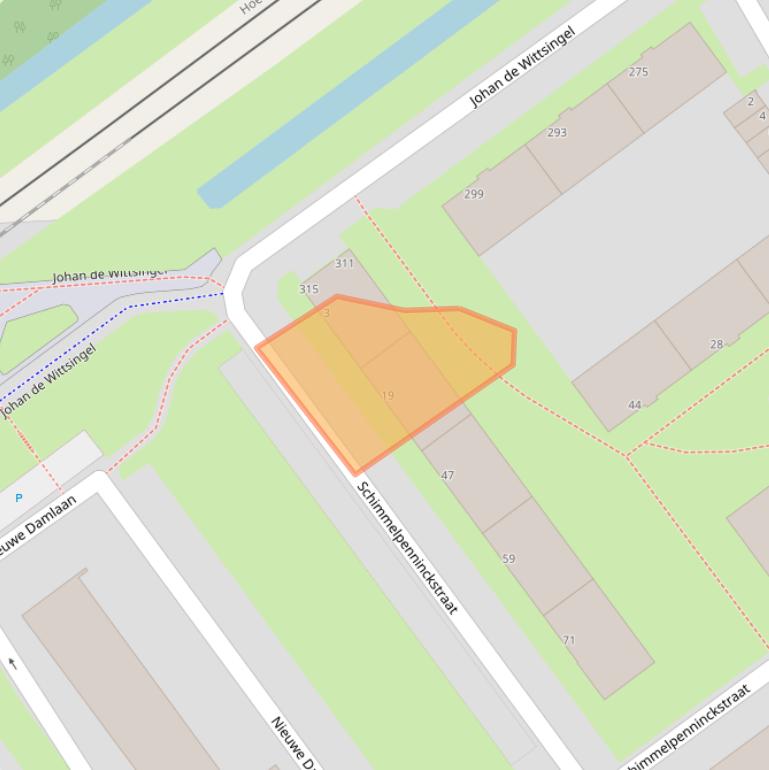 Kaart van postcodegebied 3119TN.