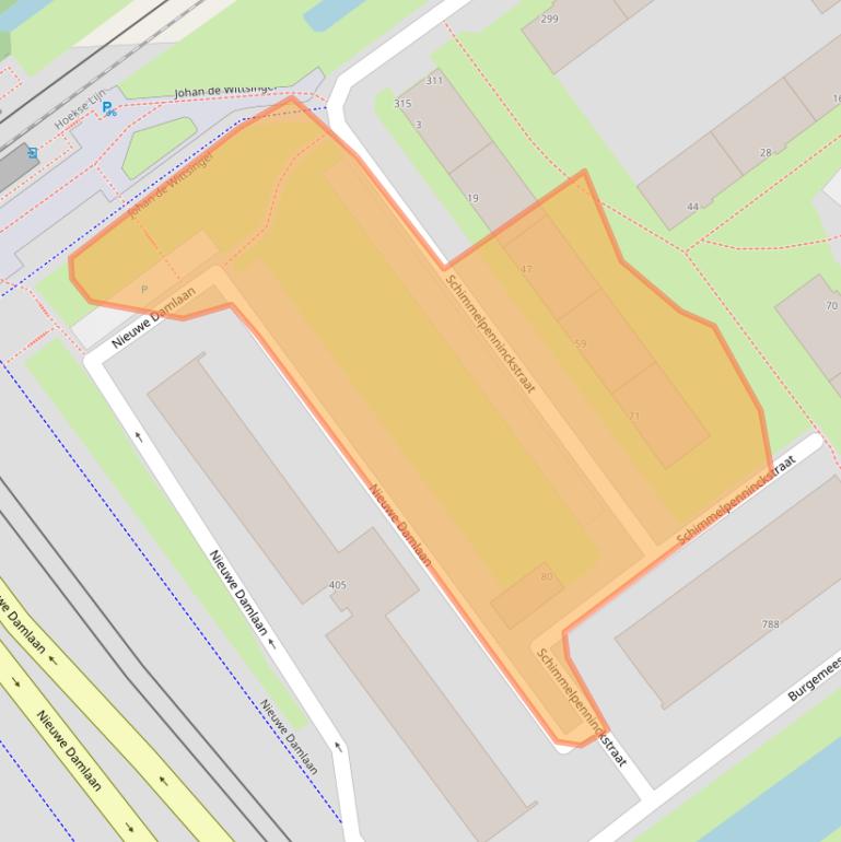 Kaart van postcodegebied 3119TP.