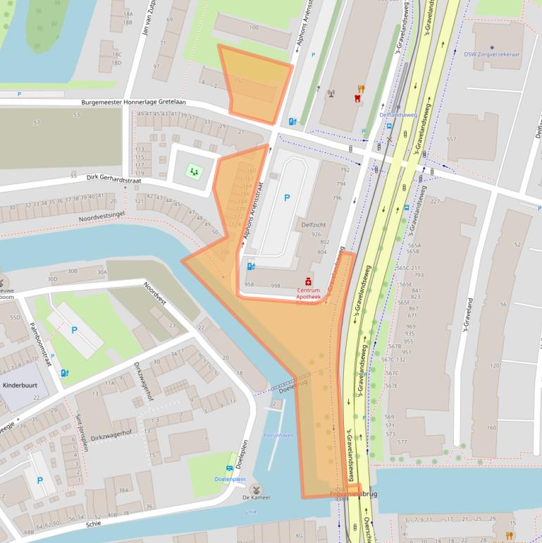 Kaart van postcodegebied 3119VC.