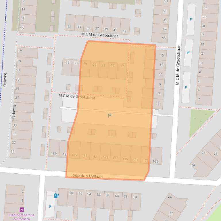 Kaart van postcodegebied 3119VP.