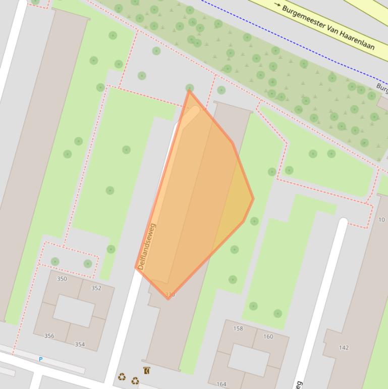 Kaart van postcodegebied 3119XE.