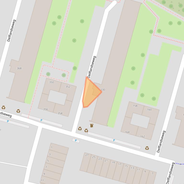 Kaart van postcodegebied 3119XG.