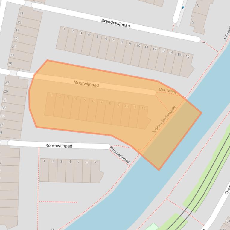 Kaart van postcodegebied 3119ZB.