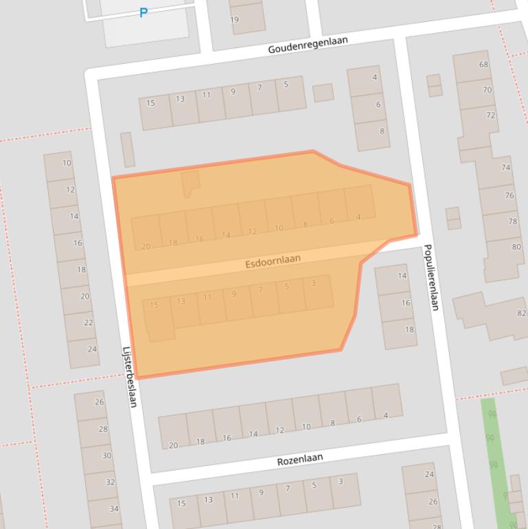 Kaart van postcodegebied 3121AC.