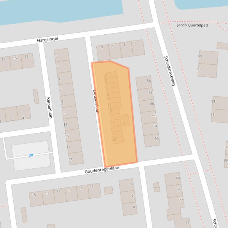 Kaart van postcodegebied 3121AH.