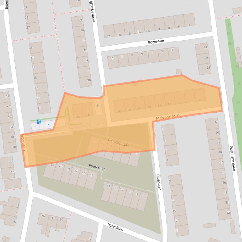 Kaart van postcodegebied 3121AL.