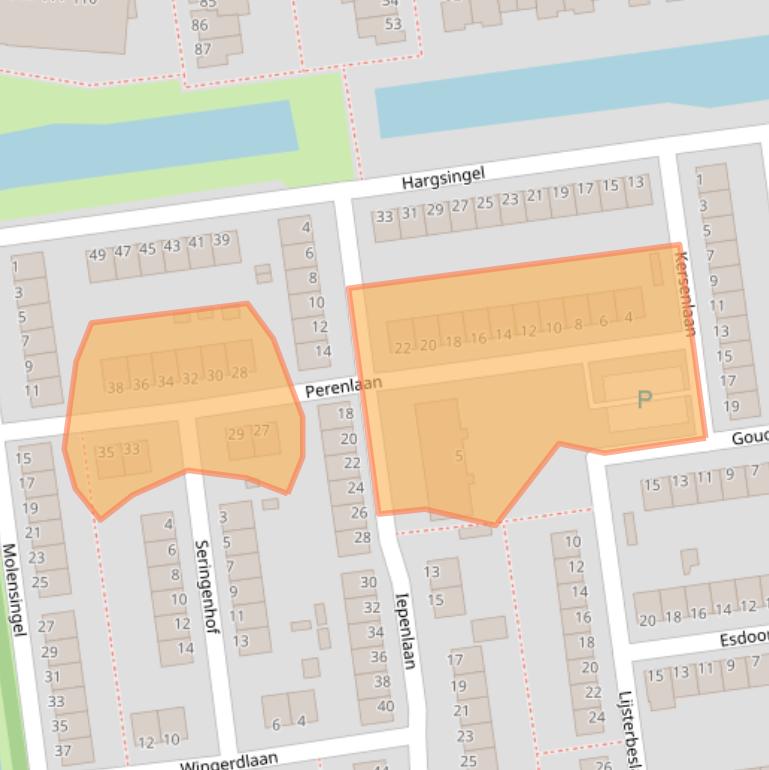Kaart van postcodegebied 3121AM.