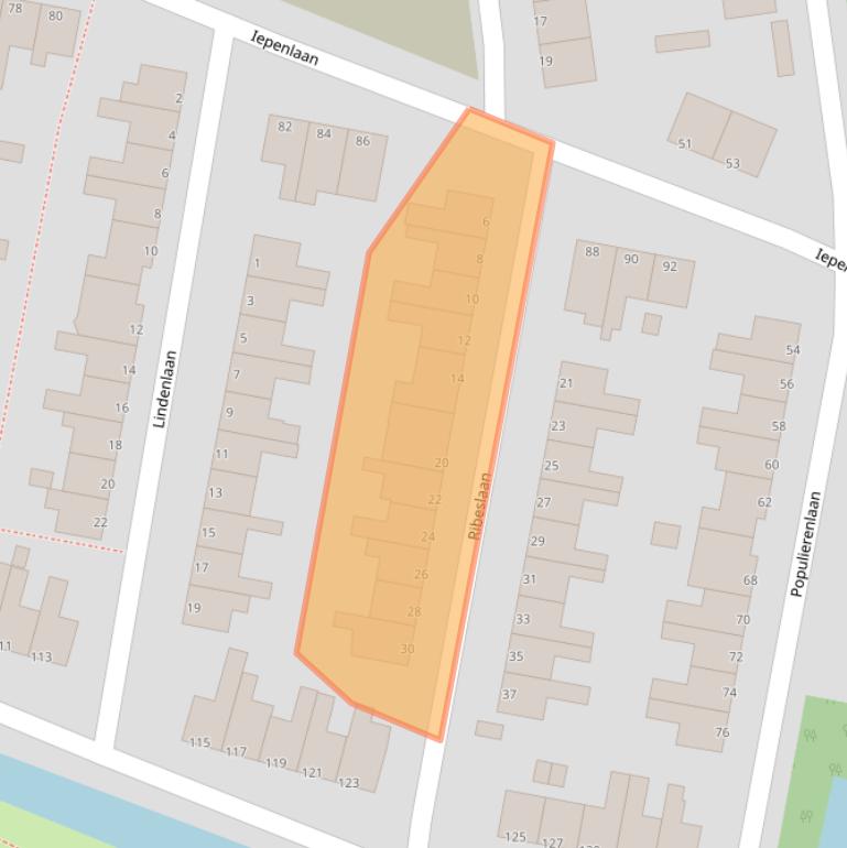 Kaart van postcodegebied 3121AS.