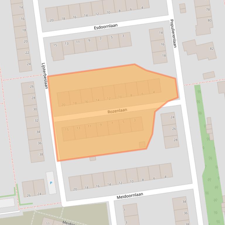 Kaart van postcodegebied 3121AT.
