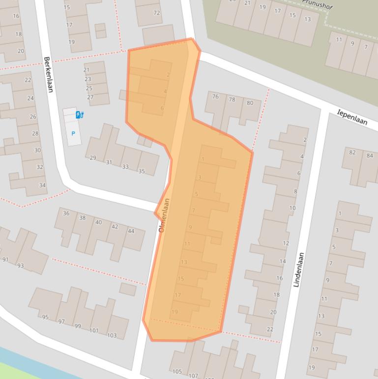 Kaart van postcodegebied 3121AX.