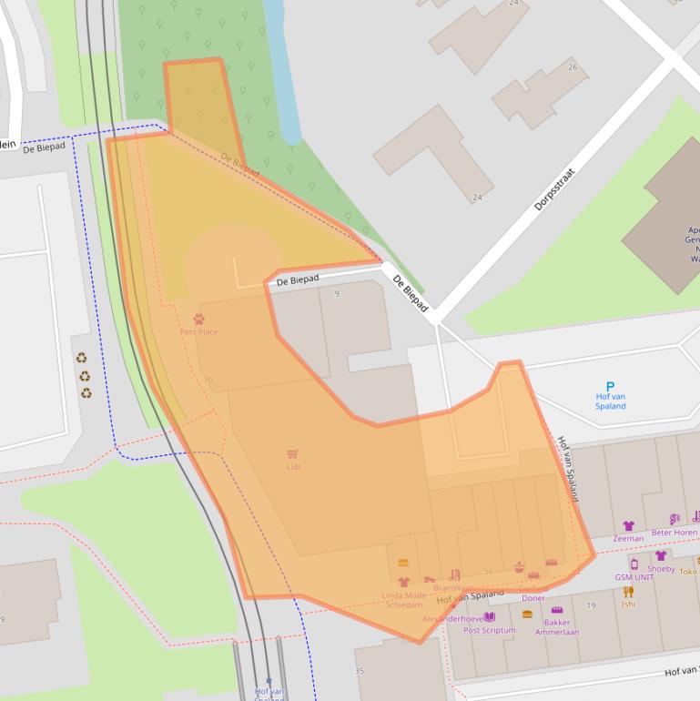 Kaart van postcodegebied 3121CC.