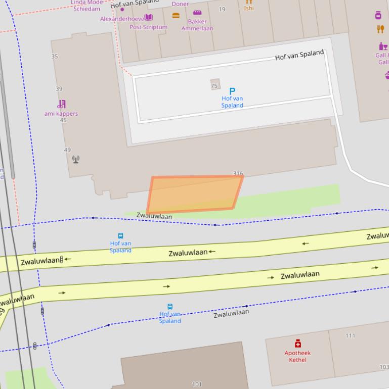 Kaart van postcodegebied 3121CG.
