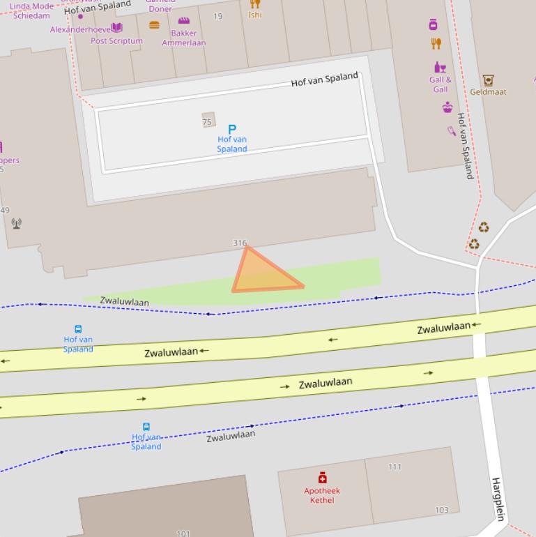 Kaart van postcodegebied 3121CH.