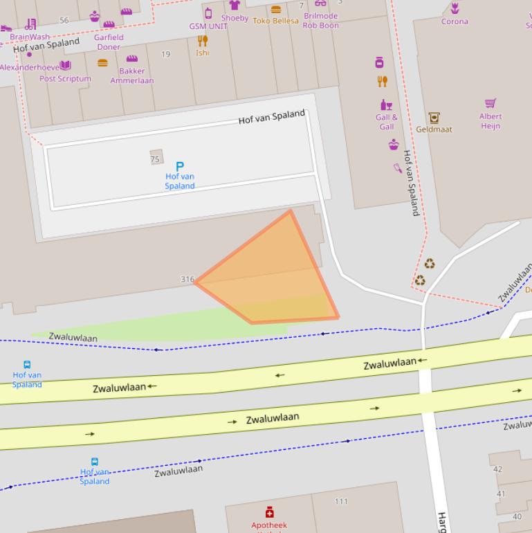 Kaart van postcodegebied 3121CJ.