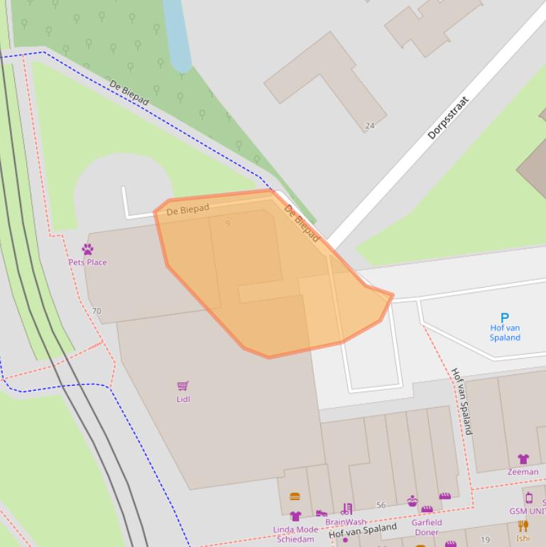 Kaart van postcodegebied 3121CK.