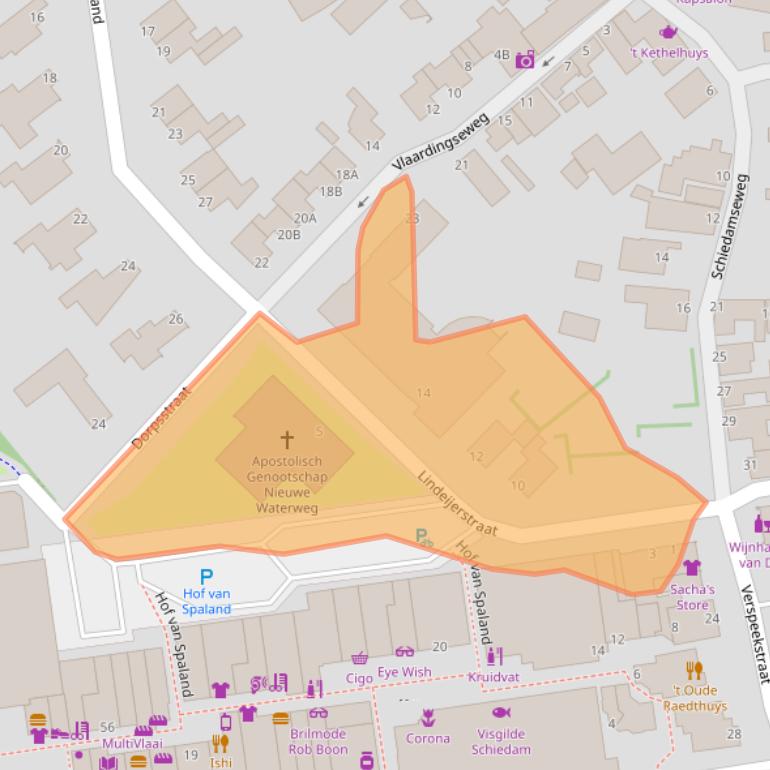 Kaart van postcodegebied 3121JB.