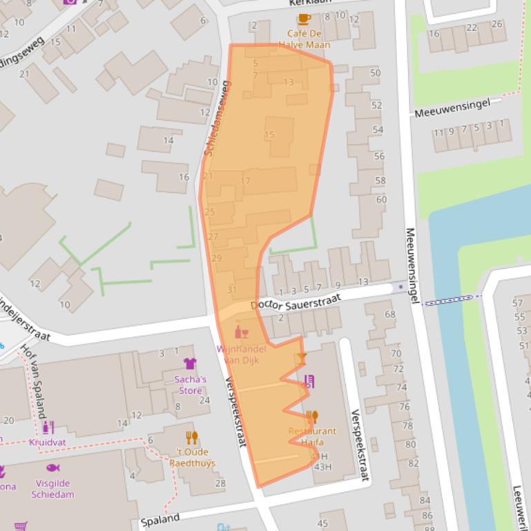 Kaart van postcodegebied 3121JD.