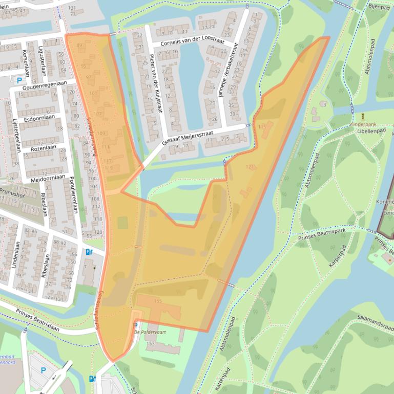 Kaart van postcodegebied 3121JG.