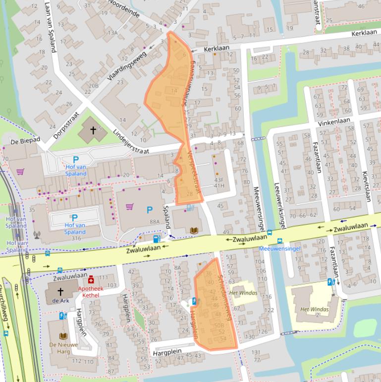 Kaart van postcodegebied 3121JH.