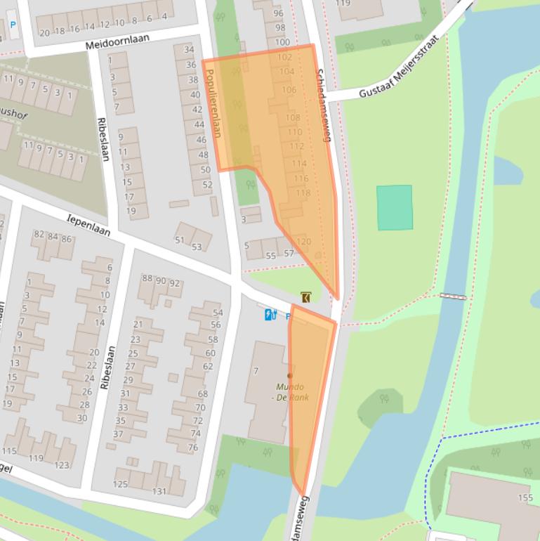 Kaart van postcodegebied 3121JL.