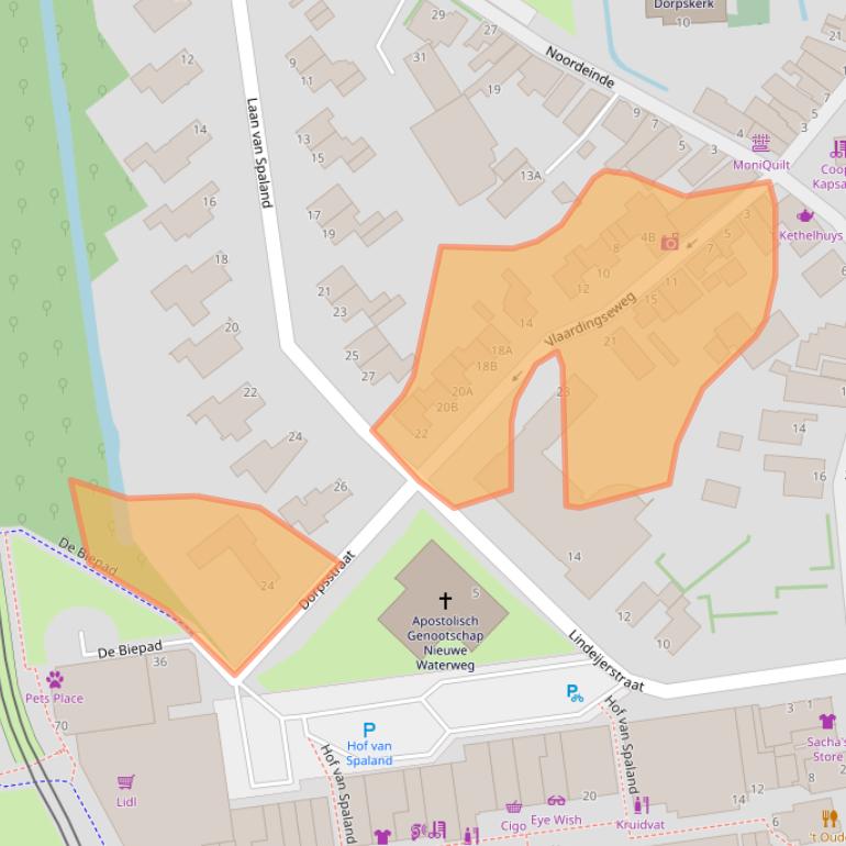 Kaart van postcodegebied 3121JM.