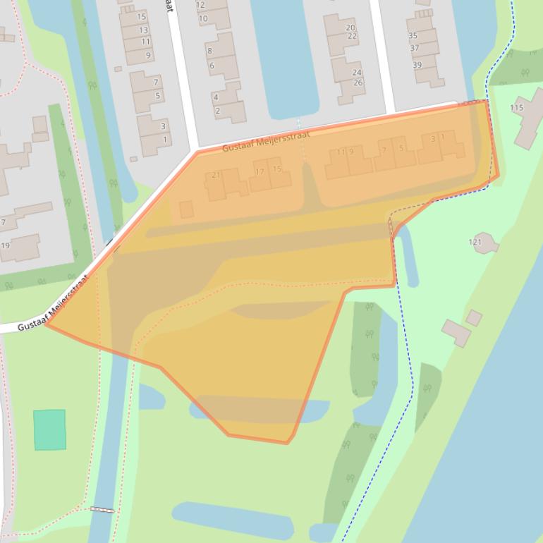 Kaart van postcodegebied 3121JV.