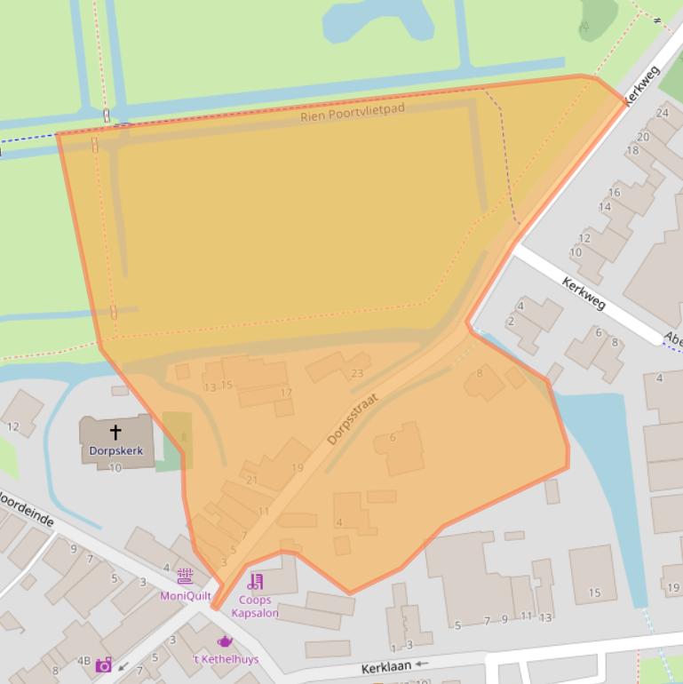 Kaart van postcodegebied 3121KB.