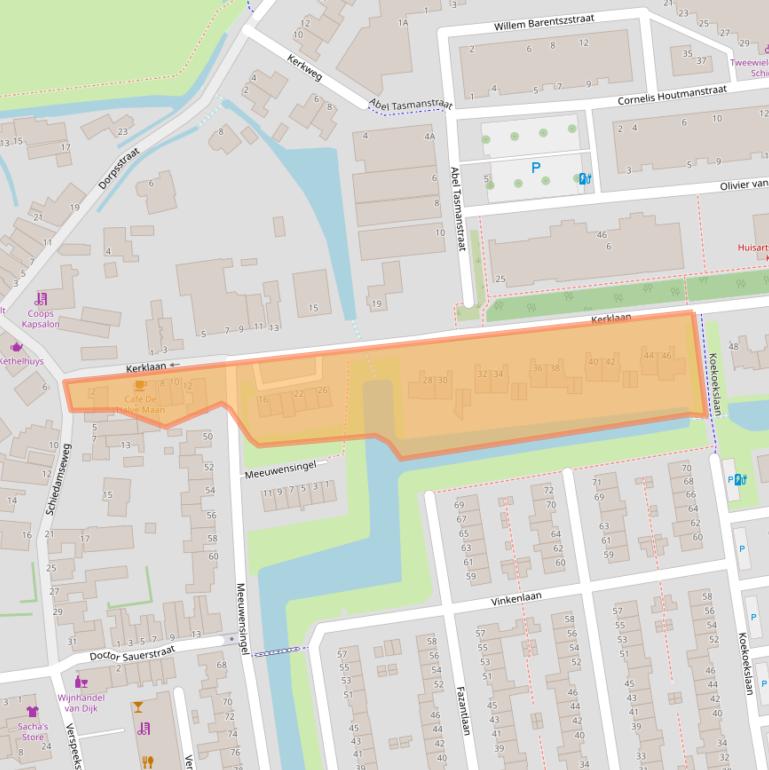 Kaart van postcodegebied 3121KD.