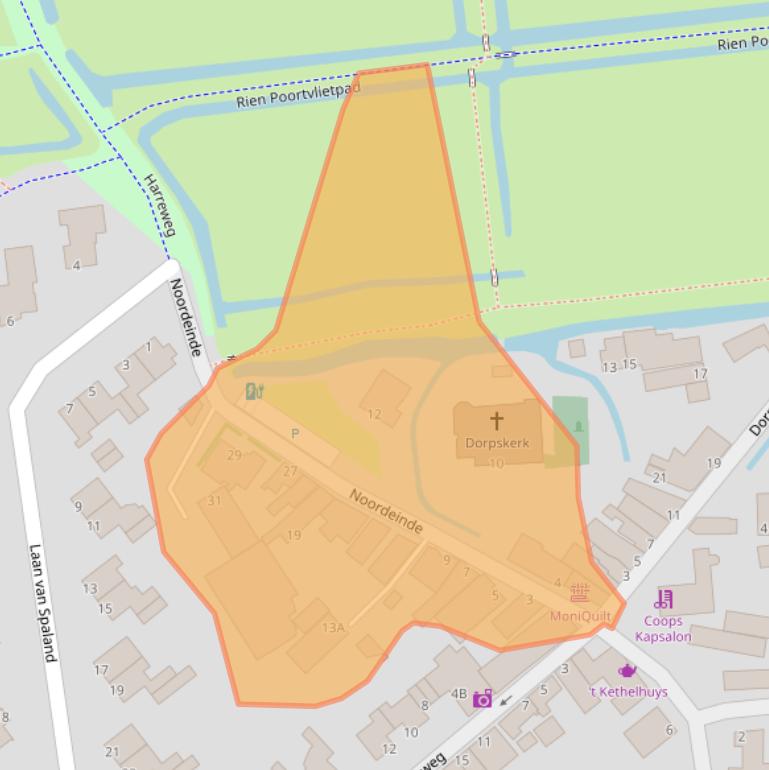 Kaart van postcodegebied 3121KG.