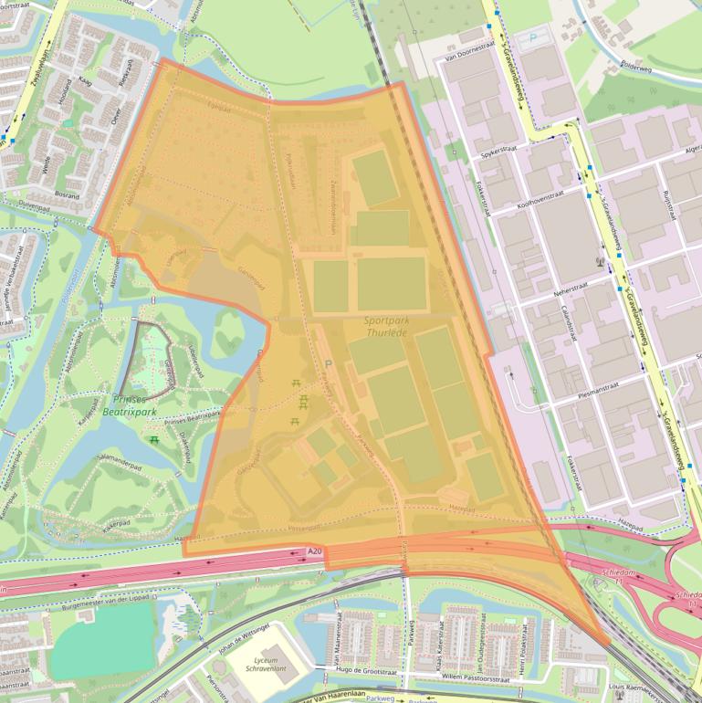 Kaart van postcodegebied 3121KK.