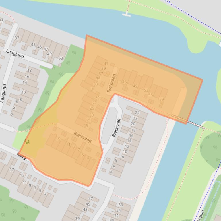 Kaart van postcodegebied 3121TC.