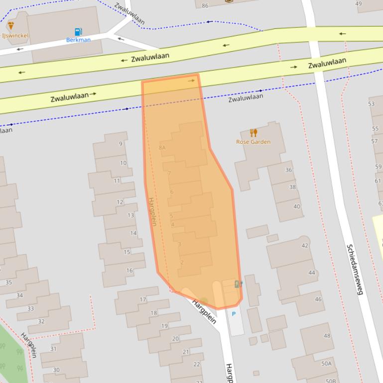 Kaart van postcodegebied 3121VA.