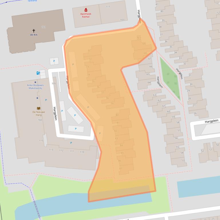 Kaart van postcodegebied 3121VE.